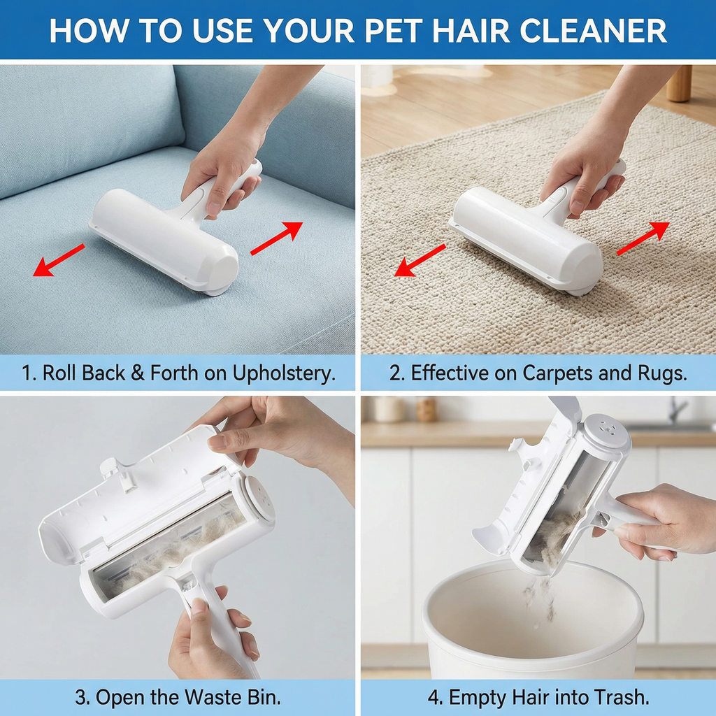 Furlofi Reusable Pet Hair Remover Roller