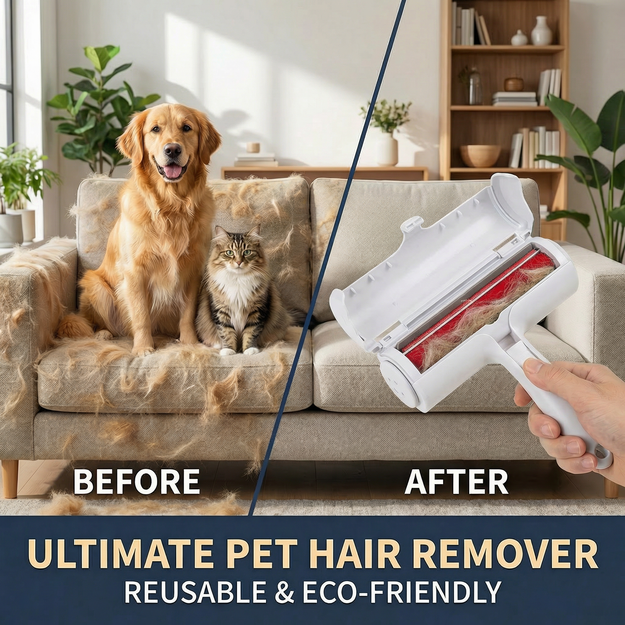 Furlofi Reusable Pet Hair Remover Roller